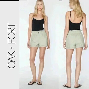 BNWOT Oak  + Fort PAPER BAG DENIM SHORTS size S , M